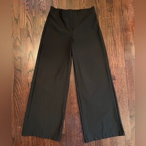 Christian Siriano Black Wide Leg Pants with High Waist and Relaxed Fit